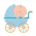 PF105 - Blue Baby Carriage